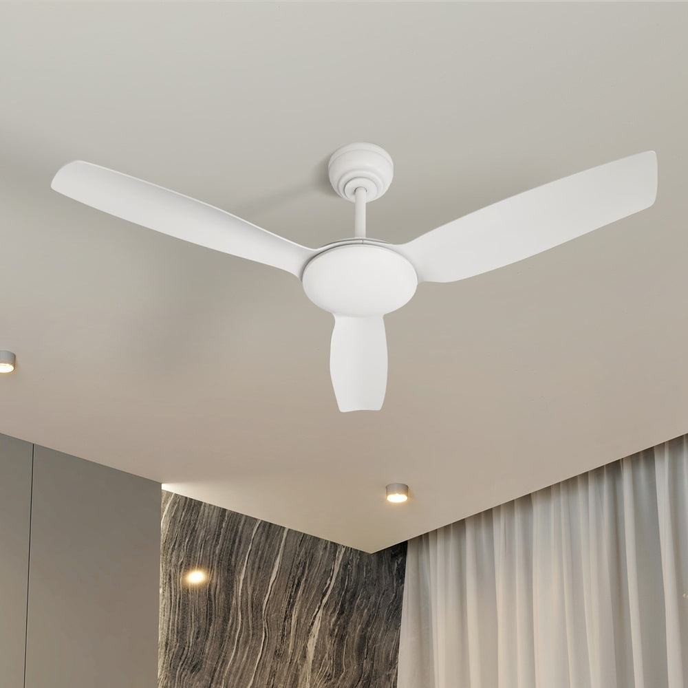 Vevare 52'' Ceiling Fan DC 3 ABS Blades Remote Control Timer White