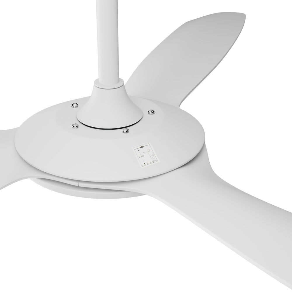 Vevare 52'' Ceiling Fan DC 3 ABS Blades Remote Control Timer White
