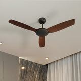 Vevare 52'' Ceiling Fan DC 3 ABS Blades Remote Control Timer Walnut