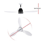 Devanti 48'' Ceiling Fan DC Motor w/Light w/Remote - White