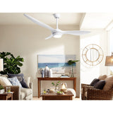 Devanti 52'' Ceiling Fan DC Motor w/Light w/Remote - White - Close-Up Angle