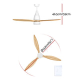 Devanti 52 Remote-Controlled Ceiling Fan with LED Light - Light Wood Finish