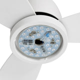 Devanti 52-Inch DC Motor Ceiling Fan with LED Light and Remote Control - White - Top-Down View