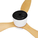 Devanti 52'' Ceiling Fan DC Motor w/Light w/Remote - Light Wood - Side View