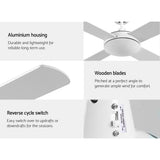 Devanti 52'' Ceiling Fan AC Motor 4 Blades w/Remote - White