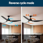 Devanti 64 Inch Ceiling Fan DC Motor w/Light w/Remote - Black, image 3
