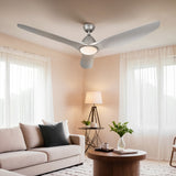 Devanti 64 Inch Ceiling Fan DC Motor w/Light w/Remote - Silver - Close-Up Angle