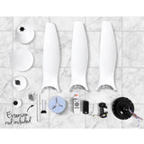Devanti 64'' Ceiling Fan DC Motor w/Light w/Remote - White - Rear View