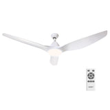 Devanti 64'' Ceiling Fan DC Motor w/Light w/Remote - White - Close-Up Angle