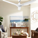 Devanti 64'' Ceiling Fan DC Motor w/Light w/Remote - White - Close-Up Angle
