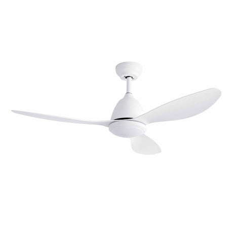 Devanti 48" Ceiling Fan with LED Light Remote Control DC Motor White, Remote Control