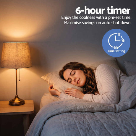 Devanti 48" Ceiling Fan with LED Light Remote Control DC Motor White, image 6