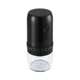Devanti Electric Coffee Grinder USB-C Rechargeable Portable Coffee Bean Grinder with 40 Precise Grind Settings | Automatic Spice Nut Pepper Grinder Mill with Cleaning Brush & Ground Coffee Container for Home Office Camping Travel, Black - Side View