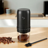 Devanti Electric Coffee Grinder USB-C Rechargeable Portable Coffee Bean Grinder with 40 Precise Grind Settings | Automatic Spice Nut Pepper Grinder Mill with Cleaning Brush & Ground Coffee Container for Home Office Camping Travel, Black - Extra Image