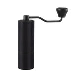 Devanti Manual Coffee Grinder with 24 Adjustable Settings | Hand Coffee Bean Burr Mill for Espresso French Press | Portable Stainless Steel Quiet Grinder with Storage Bag for Travel Camping, Black - Side View