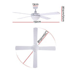 Devanti 52'' Ceiling Fan DC Motor w/Light w/Remote - White, image 2
