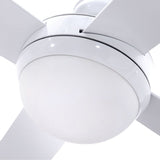 Devanti 52'' Ceiling Fan AC Motor w/Light w/Remote - White - Side View