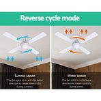 Devanti 52'' Ceiling Fan DC Motor w/Light w/Remote - White, image 4