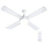 Devanti 52'' Ceiling Fan AC Motor w/Light w/Remote - White - Rear View
