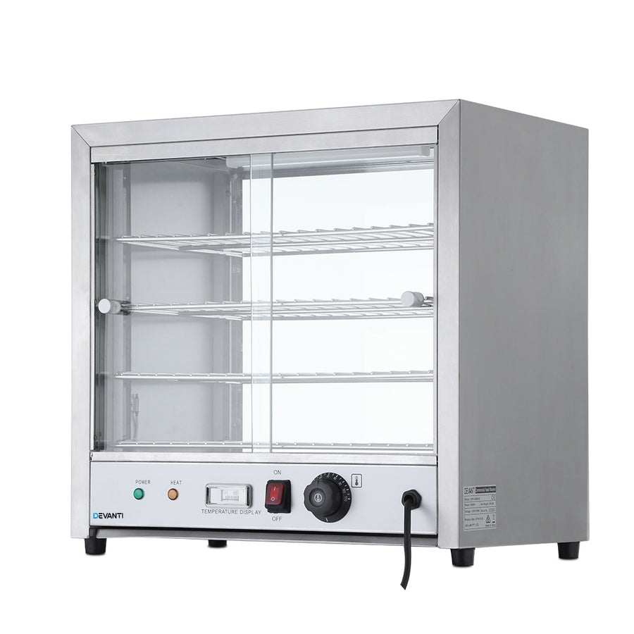 Devanti 4 tier commercial hot food warmer display cabinet 54cm