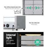 Devanti Commercial Food Warmer Hot Display Showcase Cabinet 54cm - Close-Up Angle