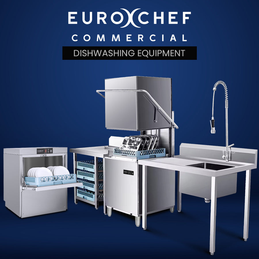 EUROCHEF Left Side Exit Table for Commercial Dishwasher, Stainless Steel for Restaurant, Cafe, Kitchen