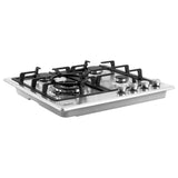 Comfee 60cm Gas Cooktop Stainless Steel 4 Burners Kitchen Stove Cook Top NG LPG - Side View