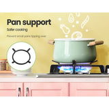 Comfee 60cm Gas Cooktop Stainless Steel 4 Burners Kitchen Stove Cook Top NG LPG - Close-Up Angle