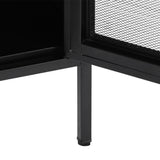 Levede Storage Cabinet Steel Kitchen Black - Top-Down View
