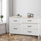 Levede Storage Cabinet Tower Chest of Beige - Rear View
