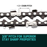 2 x 12' Baumr-AG Chainsaw Chain 12in Bar Spare Part Replacement Suits Pole Saws