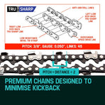 Baumr-AG 12' Chainsaw Chain 12in Bar Spare Part Replacement Suits Pole Saws