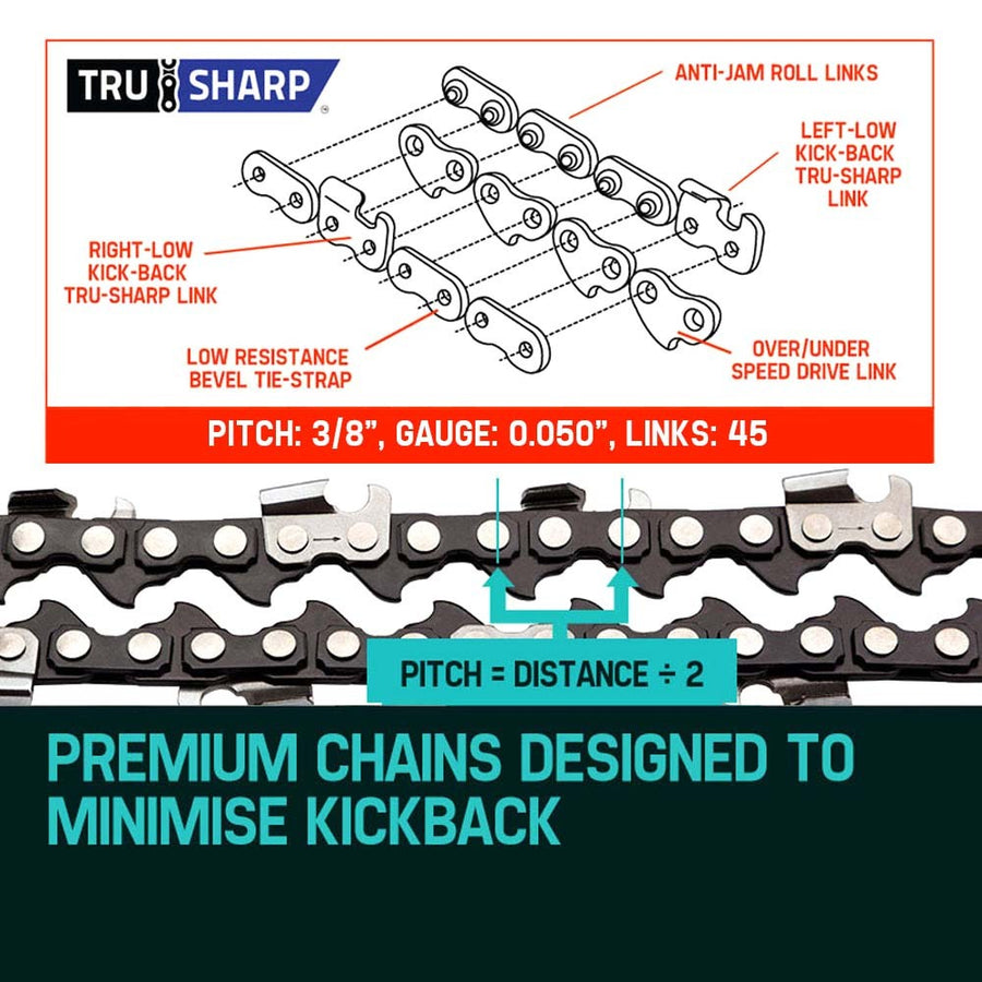Baumr-AG 12' Chainsaw Chain 12in Bar Spare Part Replacement Suits Pole Saws