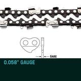 20' Baumr-AG Chainsaw Chain 20in Bar Spare Part Replacement Suits 62CC 66CC Saws - Close-Up Angle