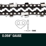2 x 22' Baumr-AG Chainsaw Chain 22 Inch Bar Replacement 0.325 .058 86DL - Close-Up Angle