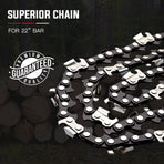 Baumr-AG 22' Premium 0.325' Pitch Commercial Chainsaw Chain Replacement