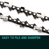 2 X 24 Baumr-AG Chainsaw Chain 24in Bar Replacement Suits 72CC 76CC 82CC Saws - Low Angle