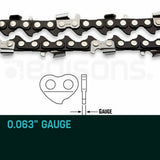 2 X 24 Baumr-AG Chainsaw Chain 24in Bar Replacement Suits 72CC 76CC 82CC Saws - Close-Up Angle