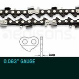 Baumr-AG 24' 84 Link Premium Tru-Sharp Chainsaw Chain - Close-Up Angle