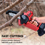 BAUMR-AG SW1 20V Cordless Mini Chainsaw Skin Only, Electric Battery Powered Tree Pruner - 45-Degree Angle