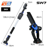 POWERBLADE SW7 20V Cordless Convertible Mini Chainsaw Pole Saw Kit, Telescopic Electric Tree Pruner with Lithium Battery & Fast Charger - Rear View