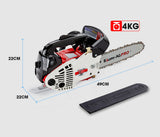 BAUMR-AG 25CC Petrol Chainsaw Arborist 10' Bar E-Start Tree Pruning Garden Chain Saw - Rear View
