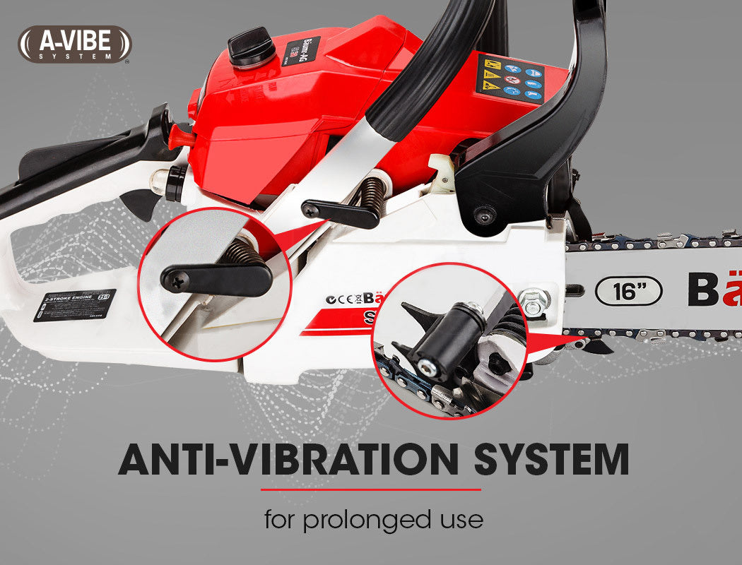 BAUMR-AG 38CC Petrol Commercial Chainsaw 16' Bar E-Start 3.2HP Pruning Chain Saw