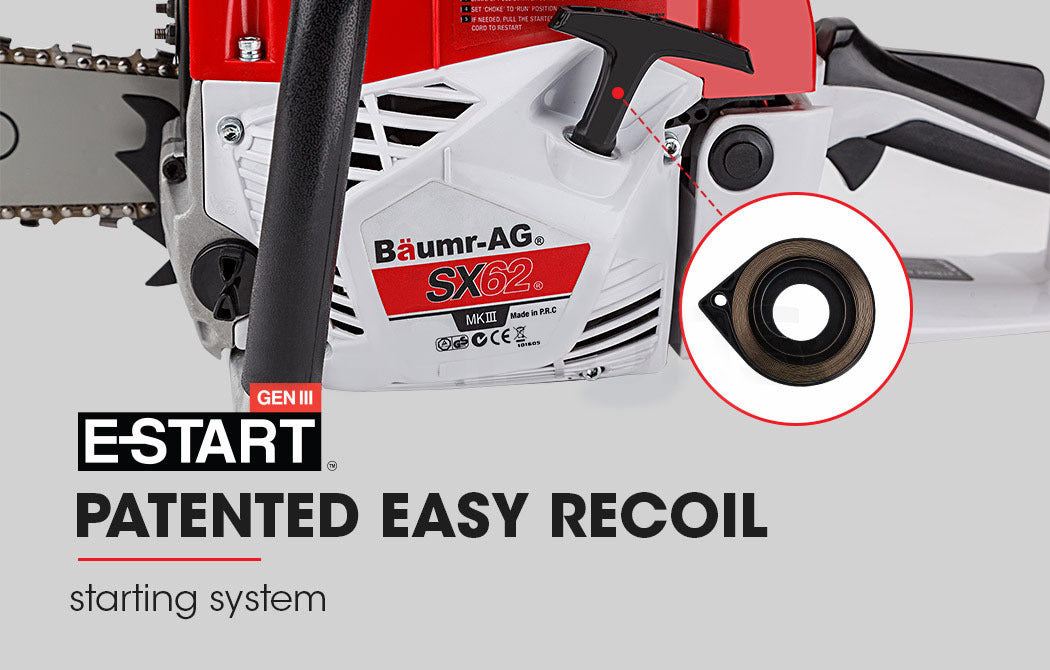 Baumr-AG 62CC Petrol Commercial Chainsaw 20' Bar E-Start Pruning Chain Saw
