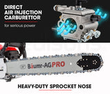 BAUMR-AG Commercial Petrol Chainsaw E-Start 24' Bar Chain Saw Top Handle Tree Pruning