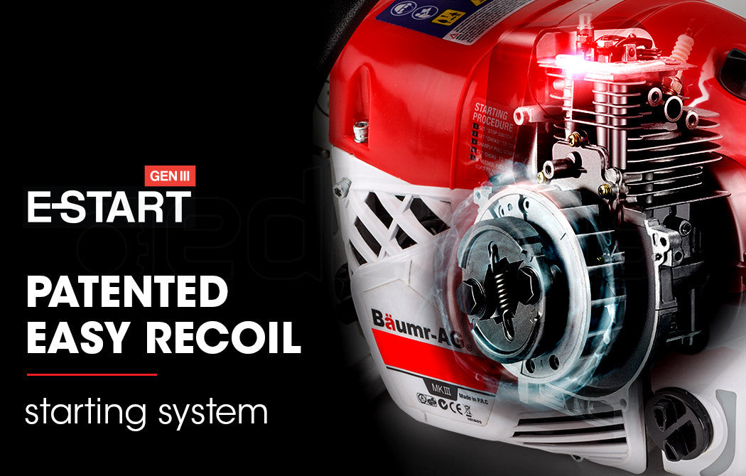 BAUMR-AG Commercial Petrol Chainsaw E-Start 24' Bar Chain Saw Top Handle Tree Pruning