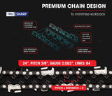 BAUMR-AG Petrol Commercial Chainsaw 24' Bar E-Start Chain Saw Top Handle Pruning
