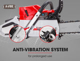 BAUMR-AG Petrol Commercial Chainsaw 24' Bar E-Start Chain Saw Top Handle Pruning