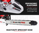 BAUMR-AG Petrol Commercial Chainsaw 24' Bar E-Start Chain Saw Top Handle Pruning