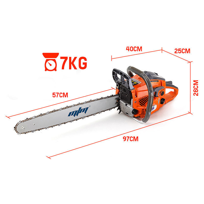 MTM Petrol Commercial Chainsaw 22' Bar E-Start Tree Pruning Chain Saw Top Handle